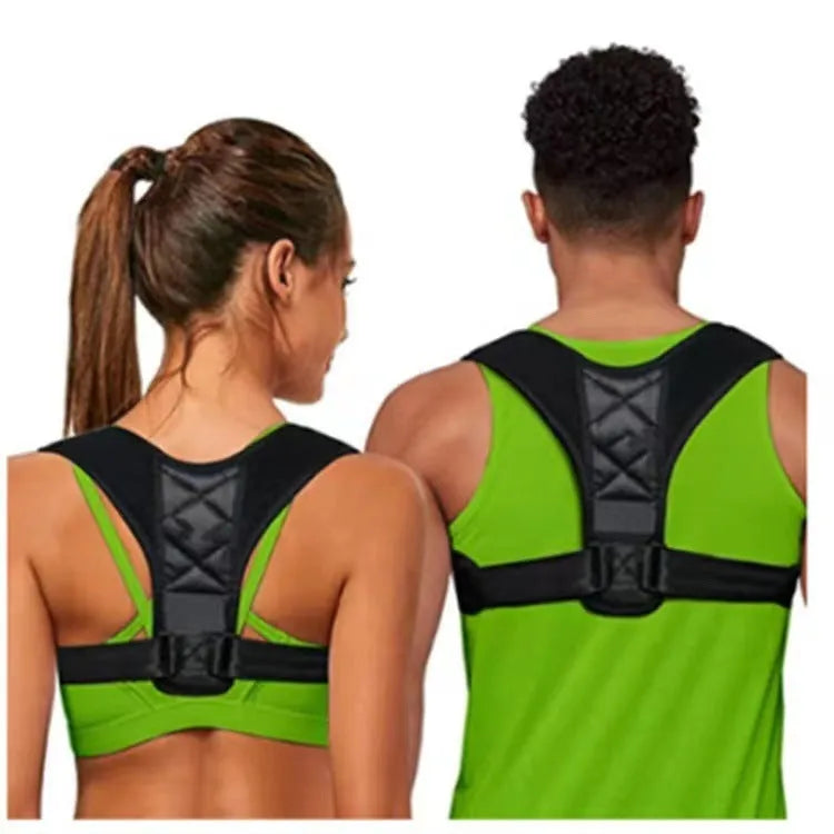 Nylon posture correction belt with adjustable straps for back support during sitting