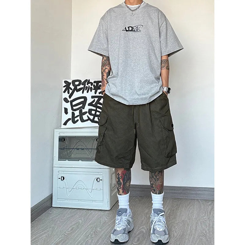 Straight cut casual shorts in polyester with micro elasticity, shown in black colour