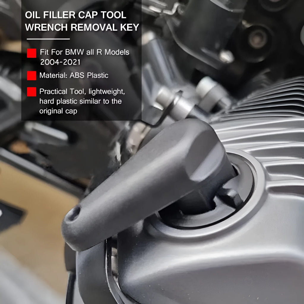 Black nylon adhesive quick release wrench for BMW motorcycle engine oil caps