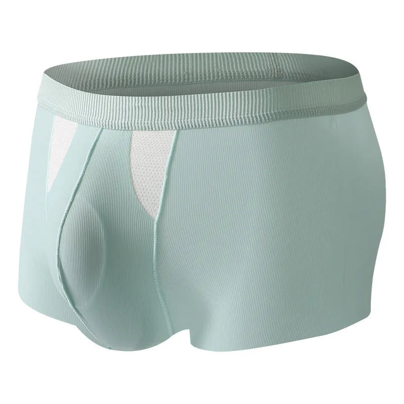 Ice silk double-layer breathable underwear shorts for men and women in assorted colours.