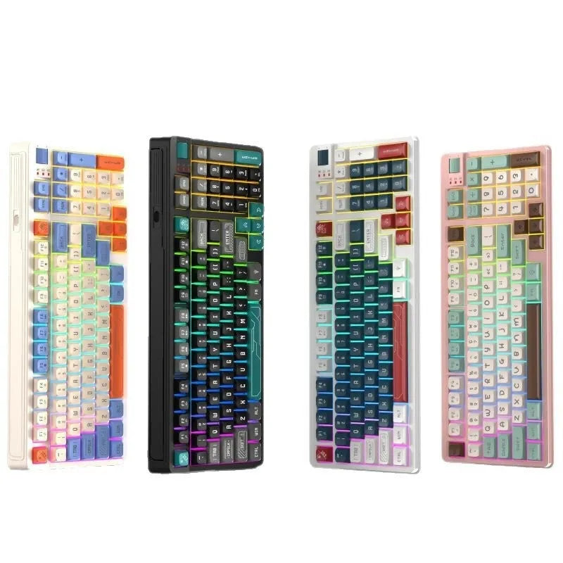Plastic desktop computer keyboard with ABS construction in four colour options