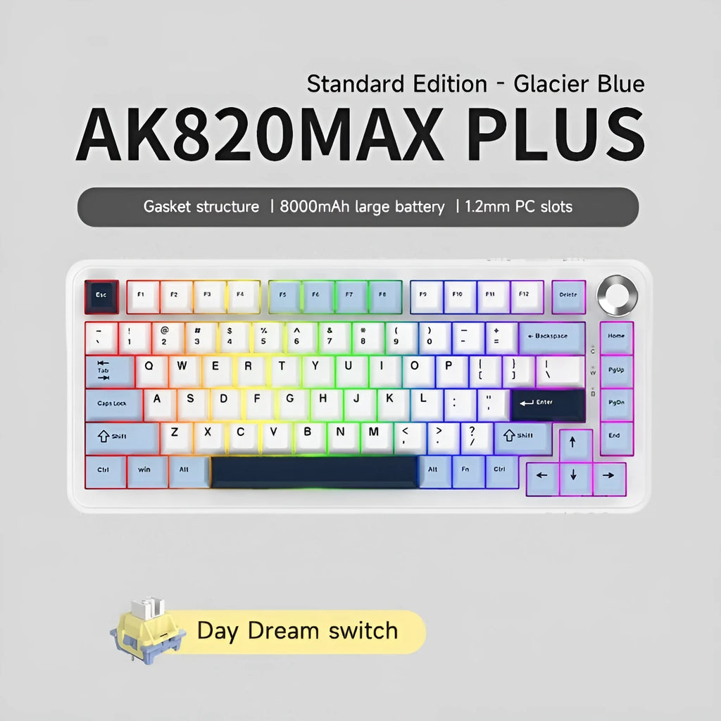 Black grey yellow compact mechanical keyboard with wireless connectivity and hot-swappable switches