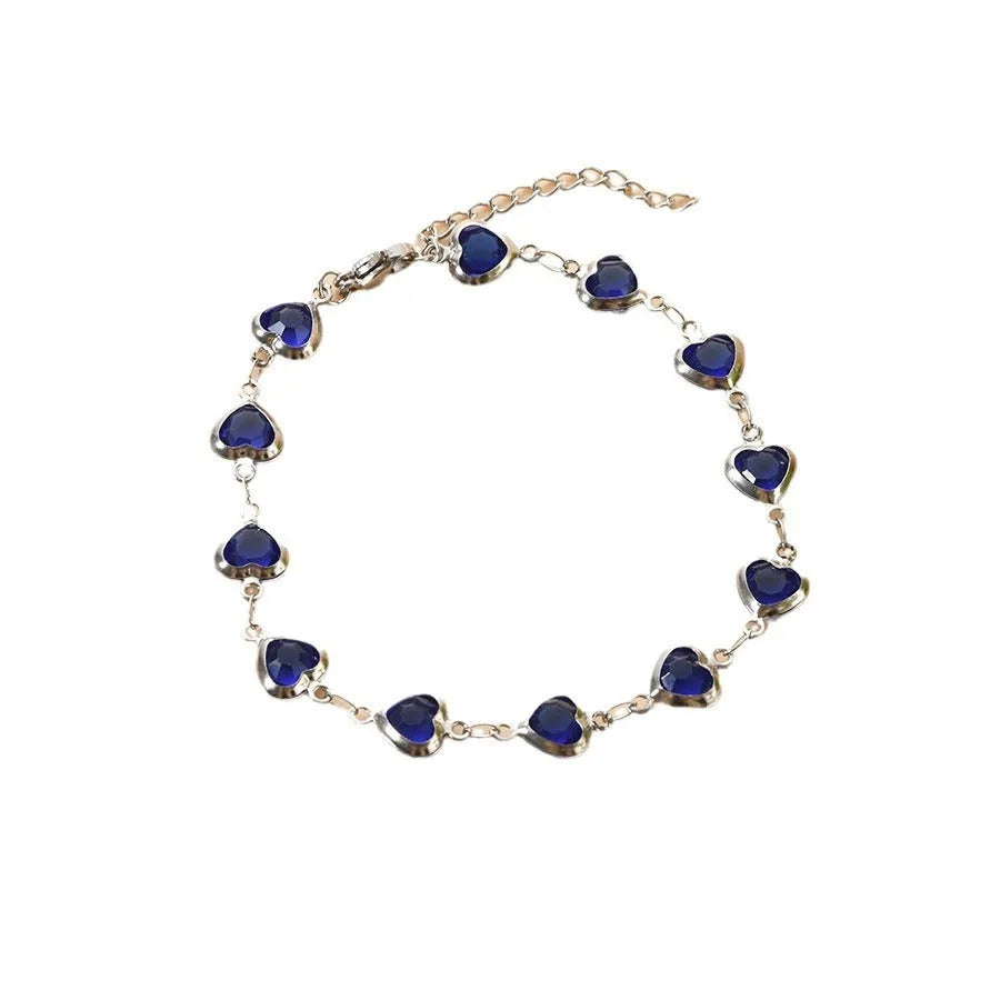 Devil's Eye geometric heart-shaped stainless steel bracelet in an electroplated colour on a white background.