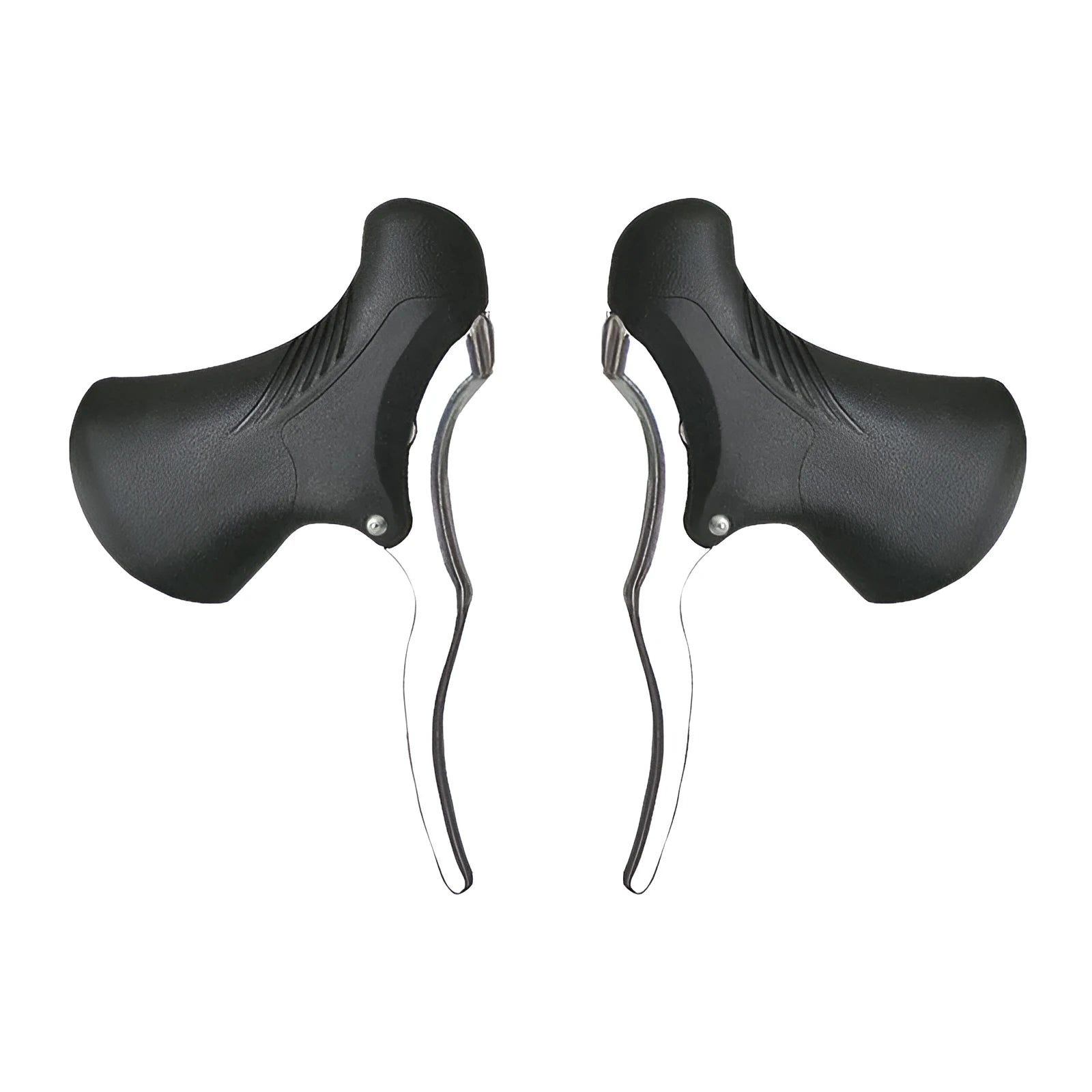 Aluminium alloy road bicycle brake handles in black or black silver for 22.2mm 23.8mm handlebars