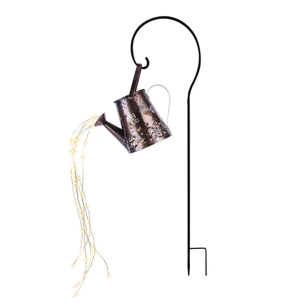 Butterfly pattern solar garden lamp with iron construction for outdoor lighting