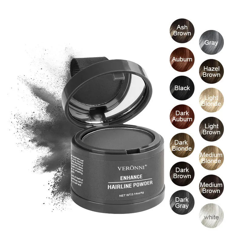 Hairline powder compact for shadow repair with fourteen colour shade options
