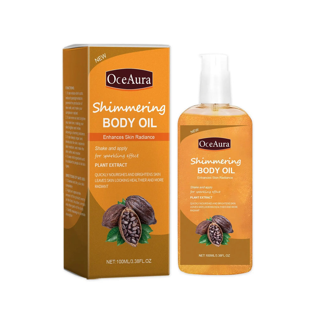 Shiny moisturizing body oil 100ml bottle with jojoba and vitamin E for daily care