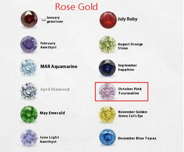 Zircon birthstone pendant necklace on titanium steel chain in silver, gold, or rose gold.