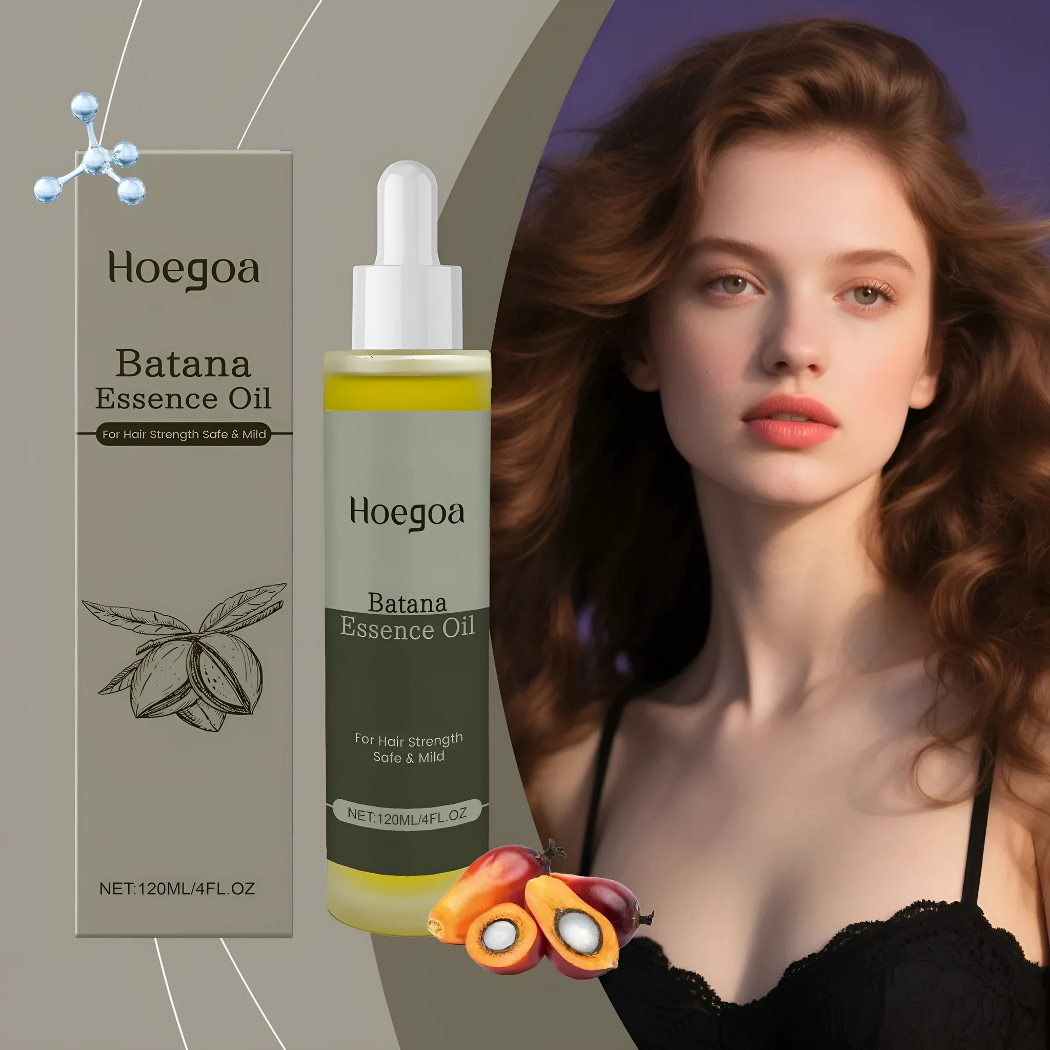 120ml bottle of Platthana Secret Hair Essential Oil with natural ingredients