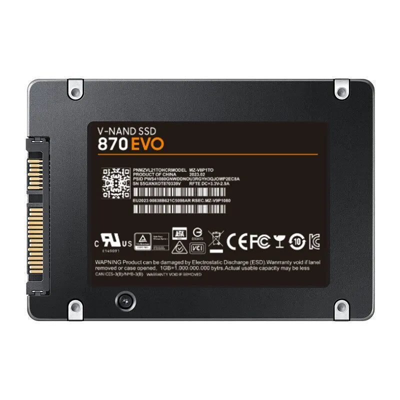 Samsung 870 EVO 2.5-inch SATA solid state drive for internal PC installation