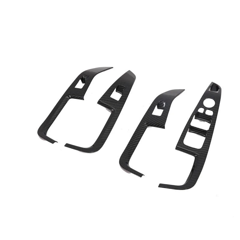 Black ABS air vent trim panel for 2019 BMW X5 front row cup holder area