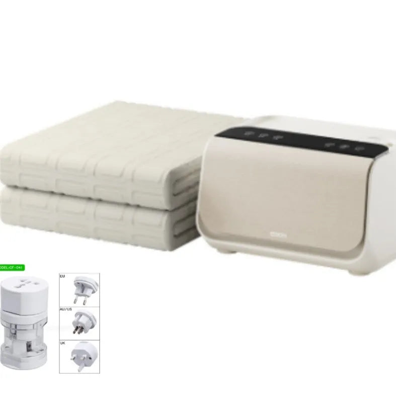 Electric water blanket with smart host controller showing capsule breathable water flow technology