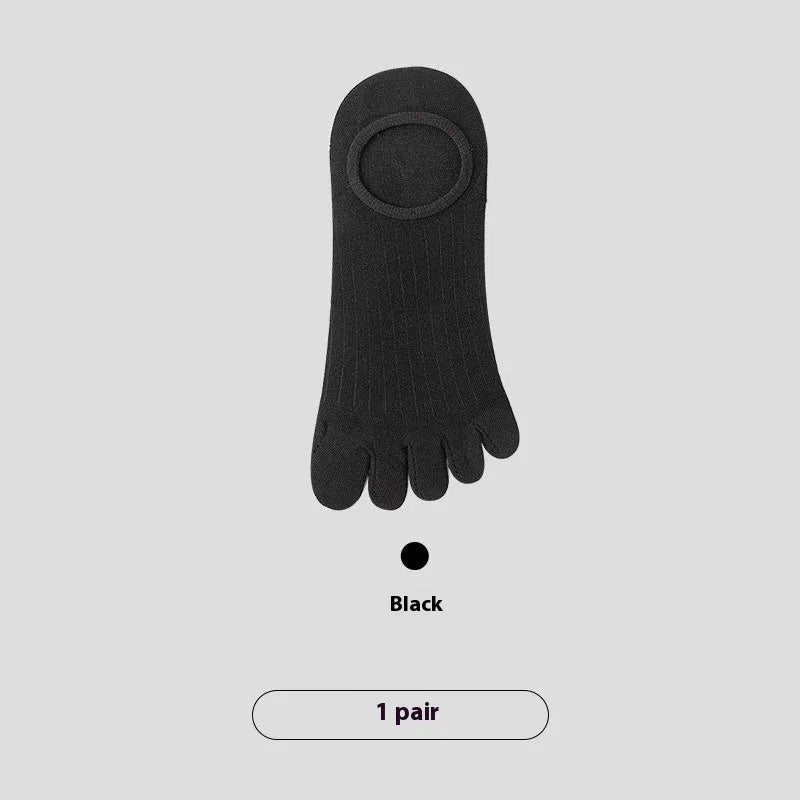 Men's five-finger invisible socks in modal fabric showing colour options