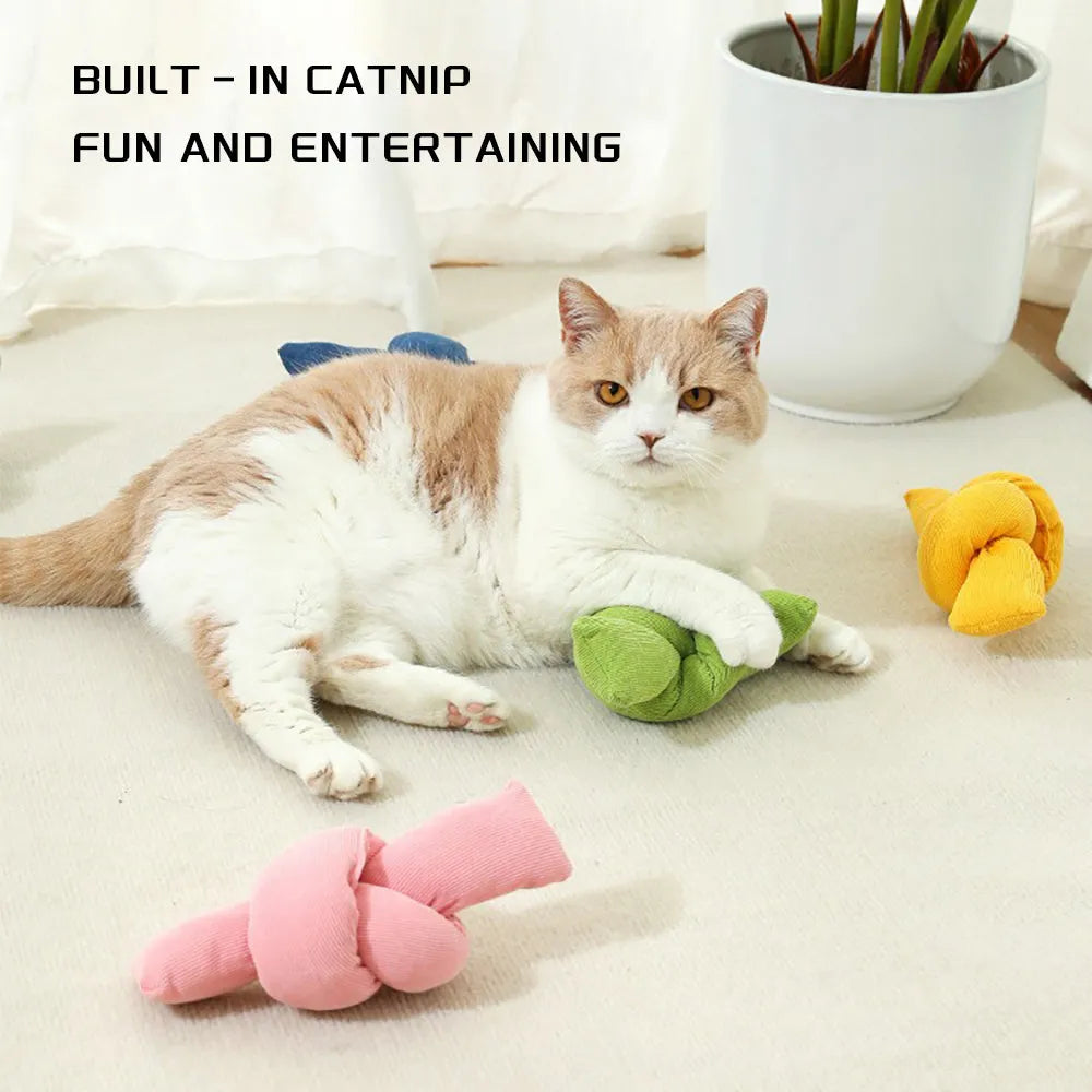 White natural cotton dog rope toy with multiple knots for tugging and chewing