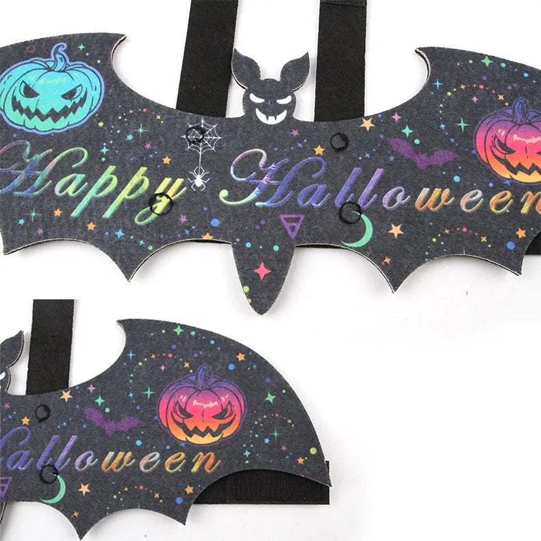 Halloween felt batwing costume for cats in multiple colour options