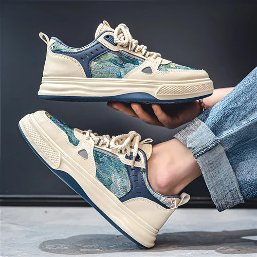 Canvas tide shoes in Milan green or beige colours with flat heel and round toe design