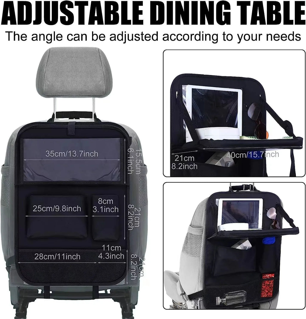 Black Oxford cloth car seat back buggy organiser with hanging design for pushchair storage