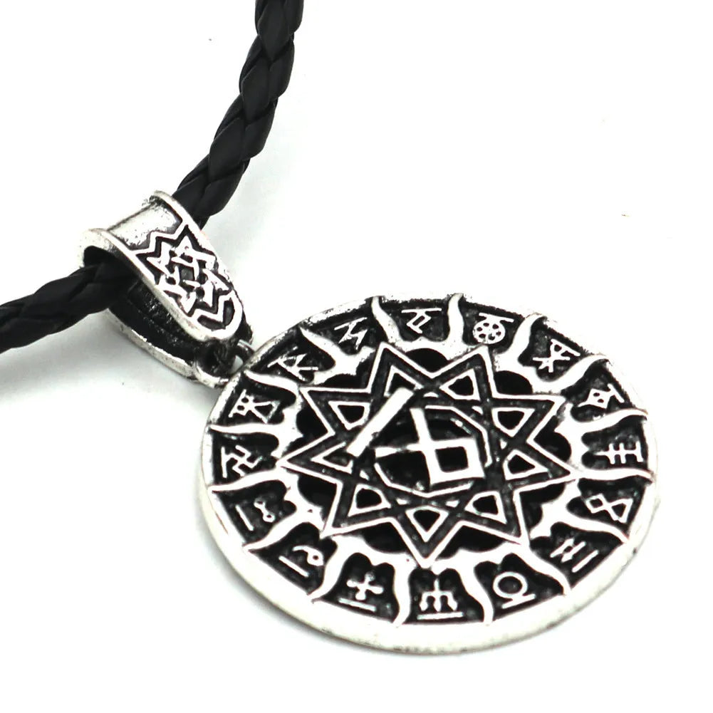 Lunavin ODing logo pendant necklace with Nordic myth theme on adjustable 51-80cm chain