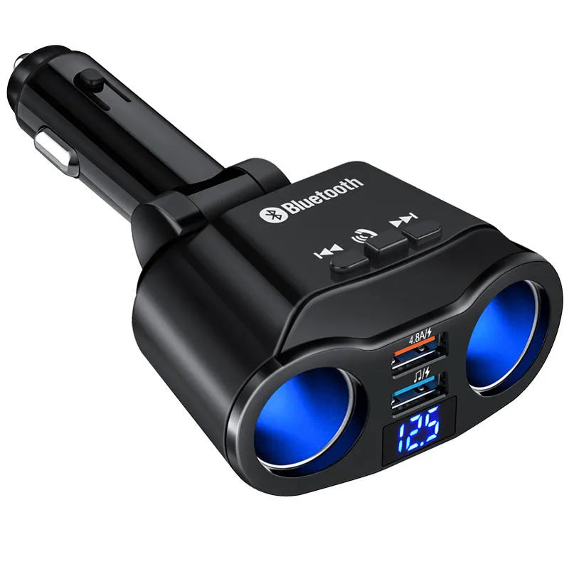 Car Bluetooth FM transmitter and MP3 player with cigarette lighter plug in black and white colour options
