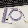 8K magnetic shaft keyboard cable super thick woven mesh aviation incense spring wire USB handmade six point zero mm