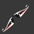Shark design car window sticker on vehicle glass showing 150cm width PVC construction