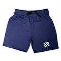 Loose fit metal silk fabric sports shorts in various colours including black, blue, and green for summer running and leisure.