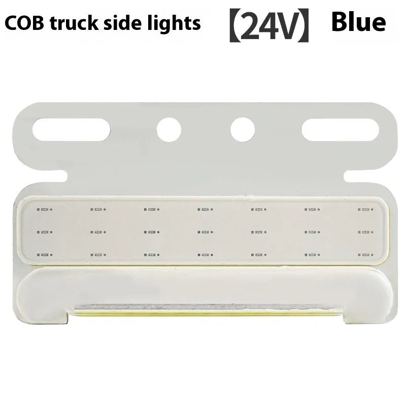 Waterproof aluminium COB LED truck side and ground tire light in red, yellow, green, blue, or white.