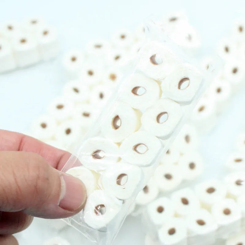 Miniature simulated tissue roll model for children's dollhouse and role-play activities