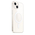 Transparent magnetic iPhone case showing clear back cover with integrated magnetic ring