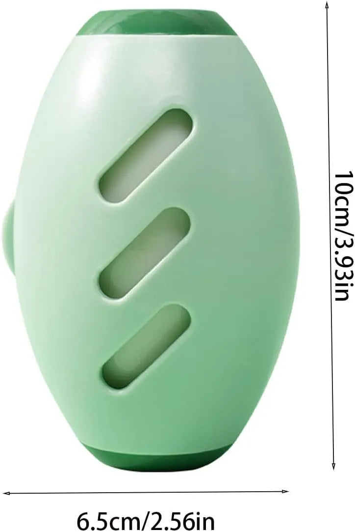 Green and white reusable gel lint roller ball for portable pet hair removal on clothing