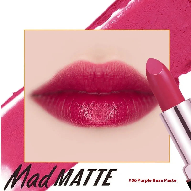 Fey Beauty Cameo Brown nude moisturising lipstick bullet, 3.8g, shown with no stain on a white cup.