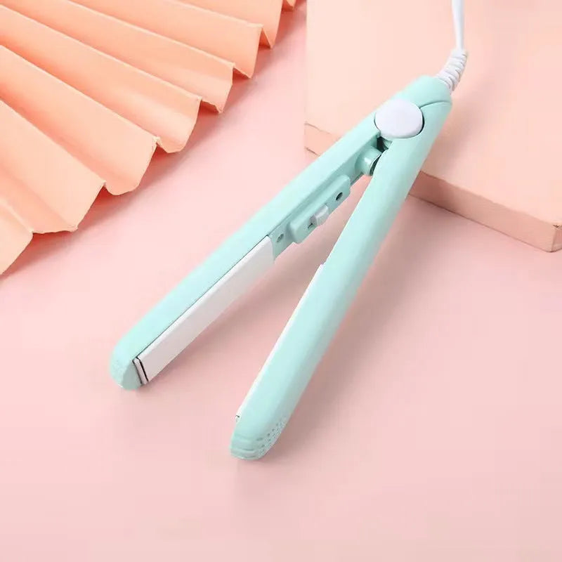 Mini hairdressing splint straightening clip for bangs hair perm with storage box in blue pink purple white yellow colours