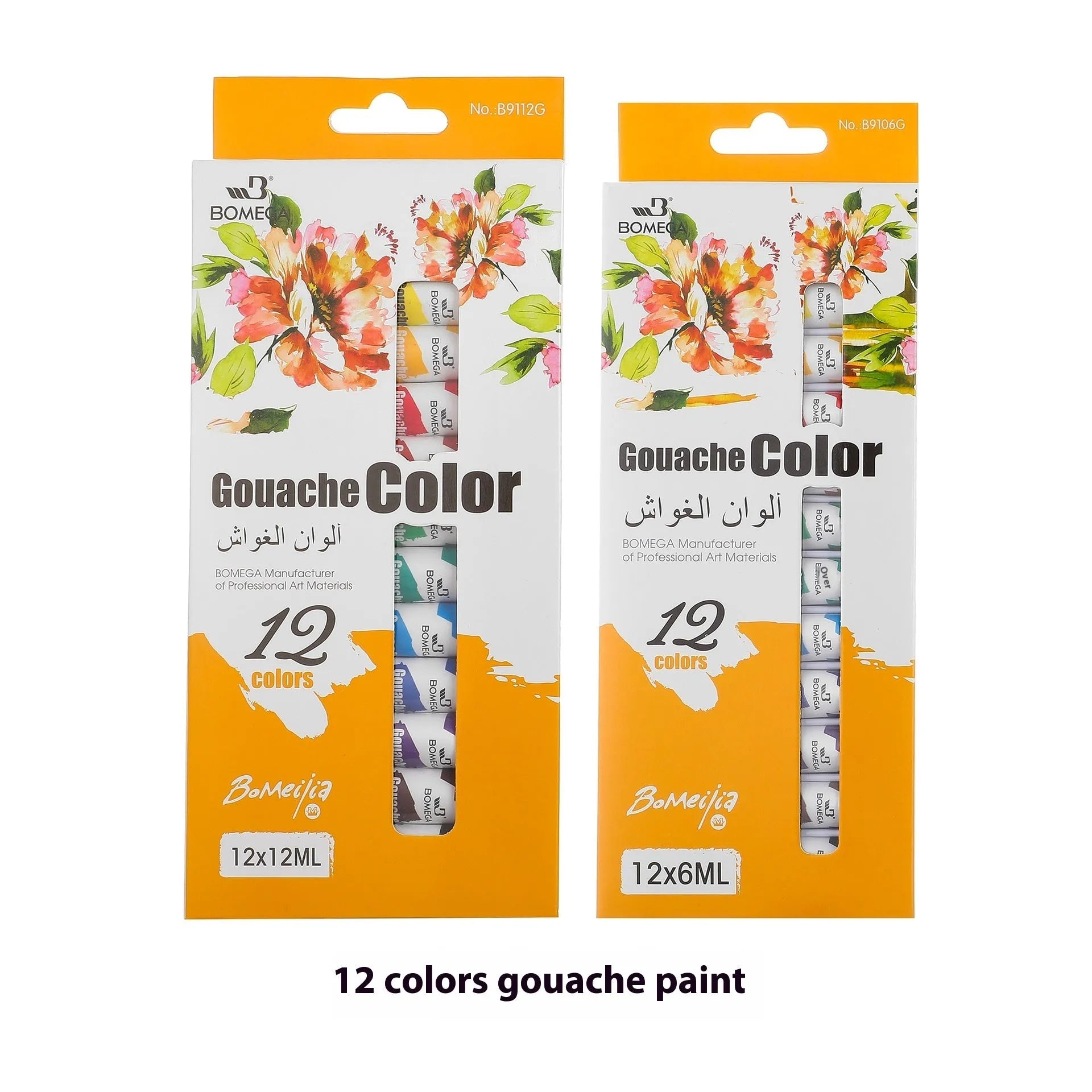 Artist pigment paint set showing tubes for acrylic, gouache, watercolour, oil painting, glass and textile work