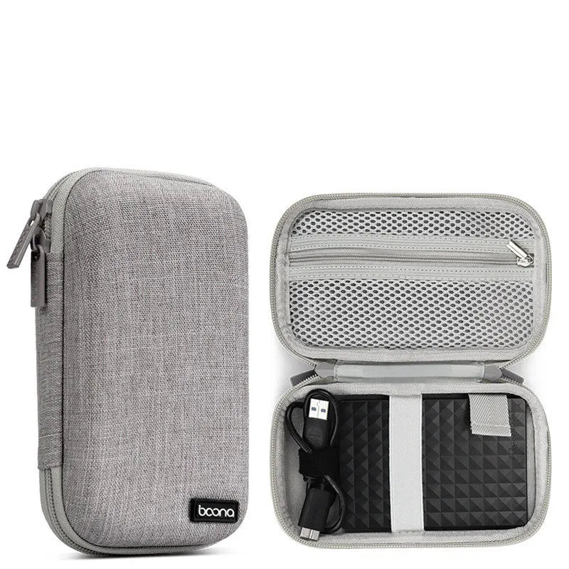 2.5-inch hard disk protective cover in black or grey, showing hard-shell and Oxford cloth style options