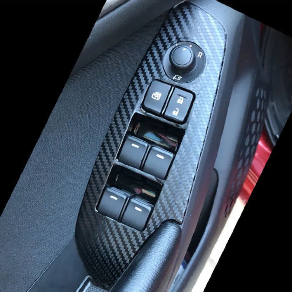 Set of four TPU protective films for a 14-19 car door control panel and glass switch