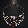 Geometric women's party mask with rhinestone patchwork and metallic silver or gold electroplated finish
