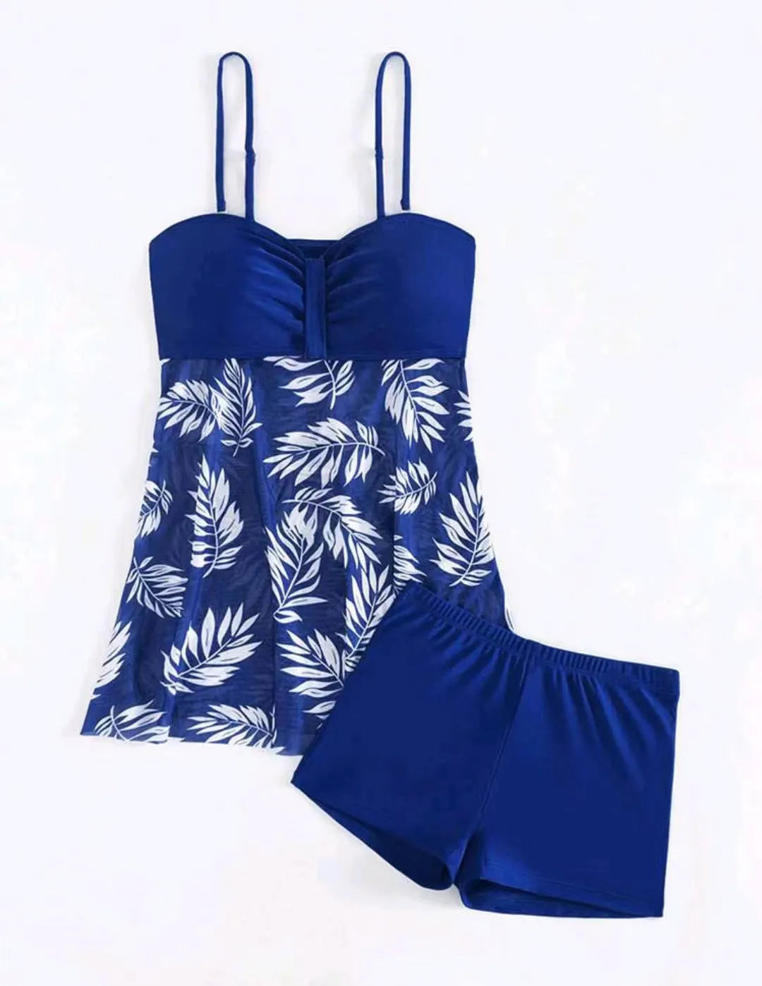 Women's high-waist mesh swimsuit briefs in split boxer style showing three colour options