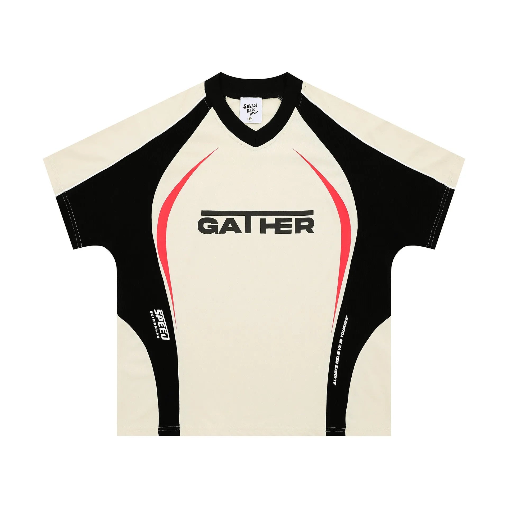 Men's loose t-shirt with colour matching letters print in black or apricot colours