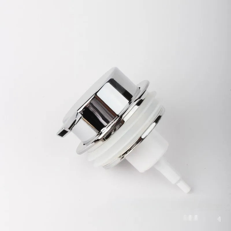 ABS plastic facial cleanser foam pump dispenser with large pump head in metallic finish