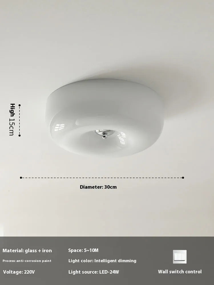 American style three-colour light bedroom ceiling lamp in cream and white colours