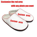 Printed pattern cotton slippers with flannel uppers and TPR rubber soles in various sizes