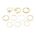 Women's openwork flower ring in electroplated alloy with gold J0656 colour and glossy finish