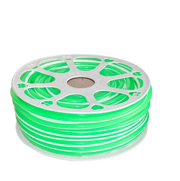 Flexible silicone neon light bar showing 8mm width and nine colour options including blue, green, yellow, orange