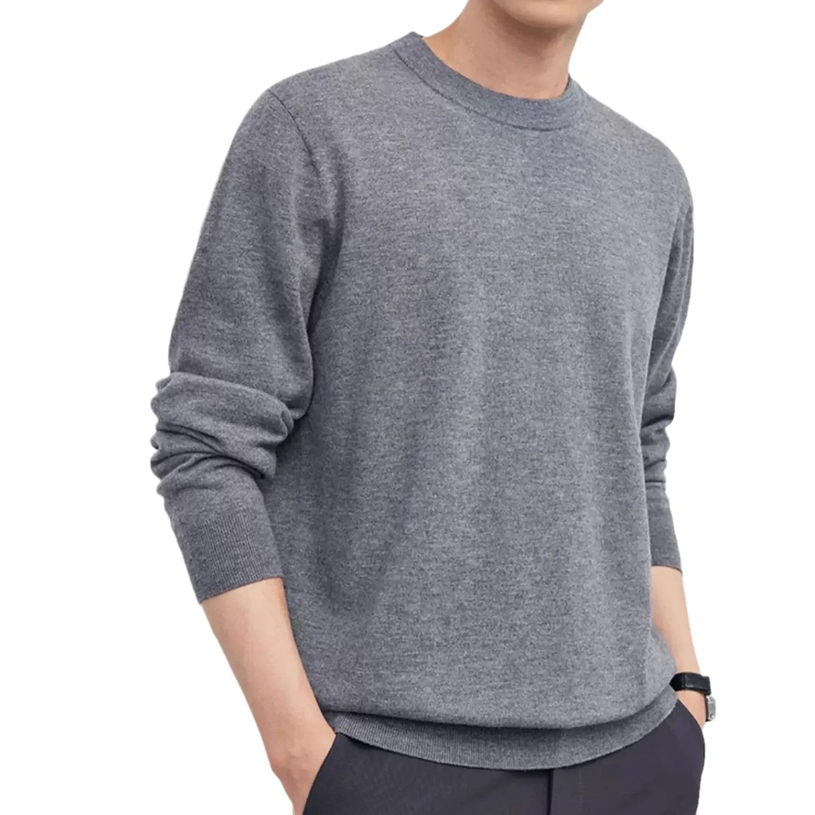 Men's regular fit wool pullover sweater in multiple colours for autumn and winter.
