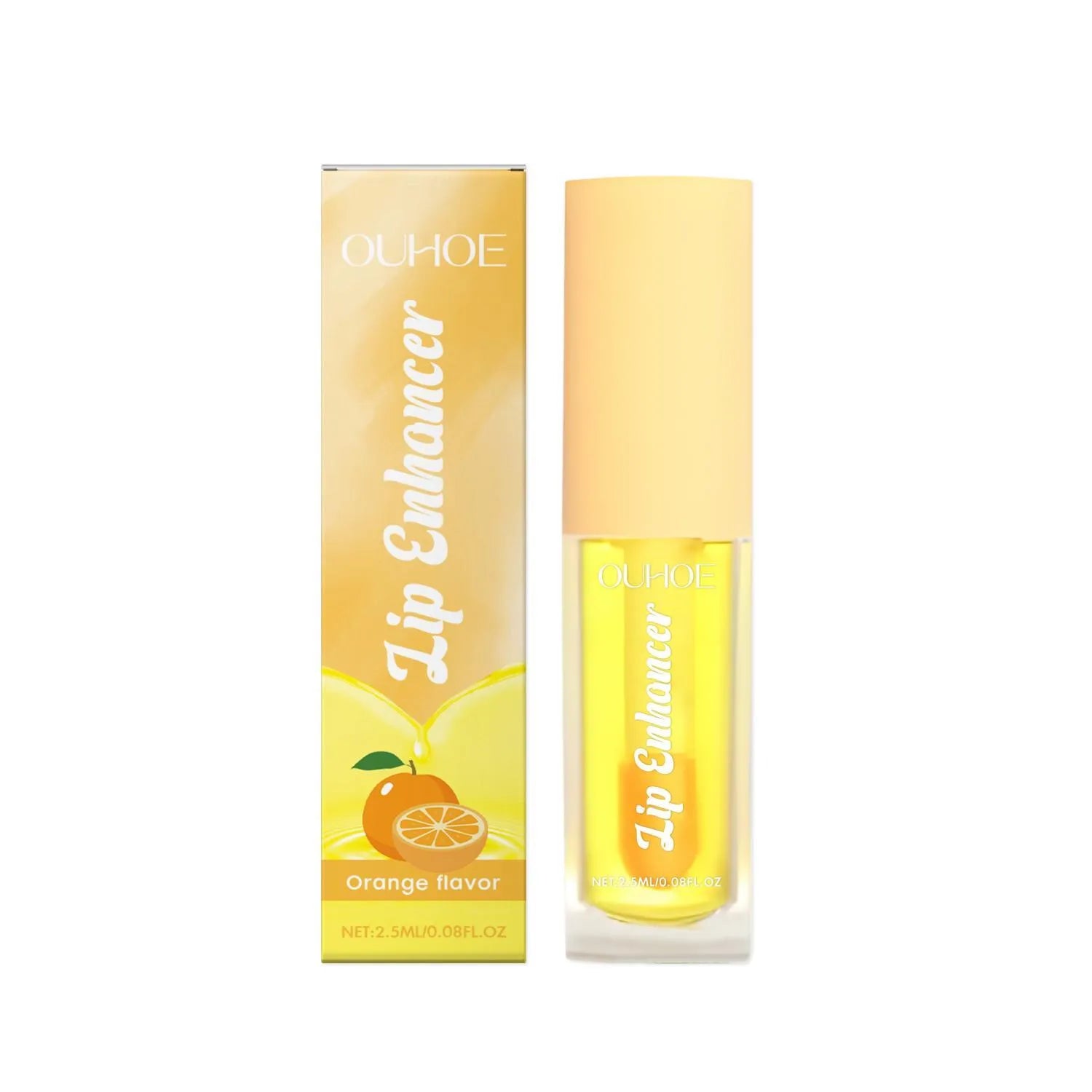 Clear Green Apple flavour lip oil with applicator, featuring ceramide and natural fruit oils.