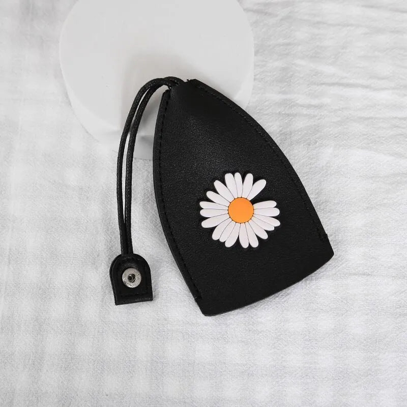 Colourful cartoon pull-out key case for car keys with PU leather construction
