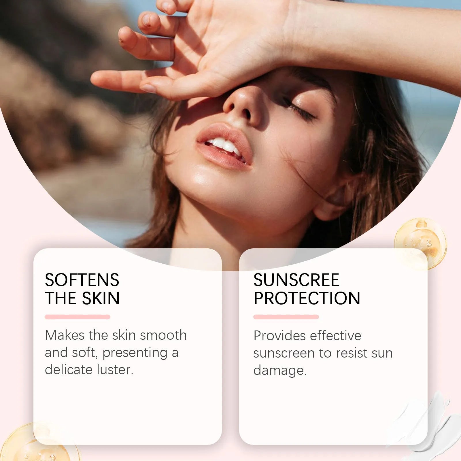 Sun protection body oil 100ML bottle with coconut and avocado oils for daily skin care