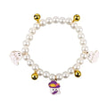 Halloween pet collar with simulated pearl necklace decoration in pumpkin designs