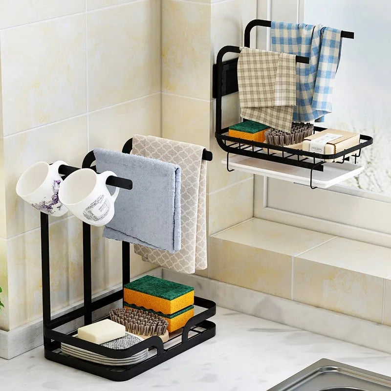 White foldable plastic kitchen drying rack for cloths, shown in new Chinese style.