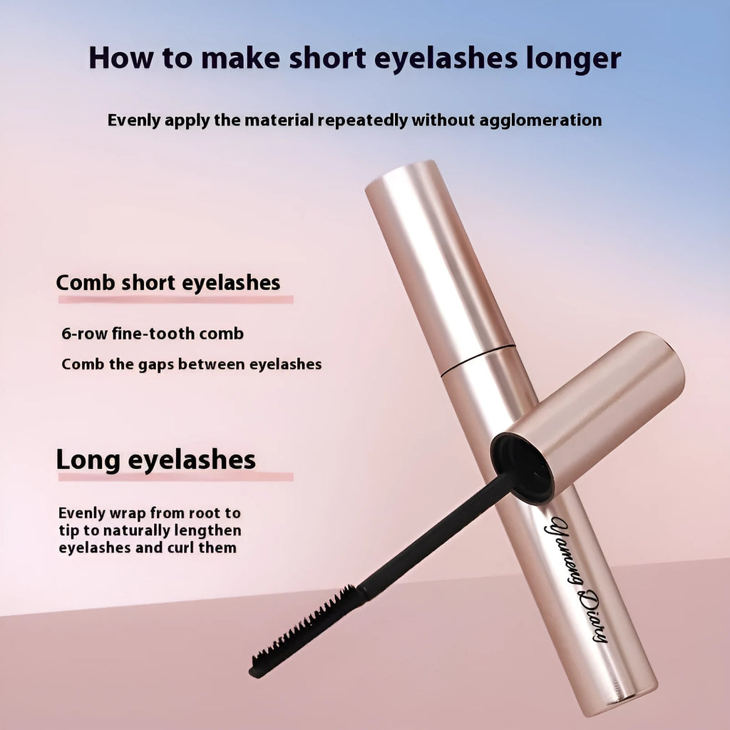 Long-lasting curling mascara in black and brown shades with curling wand applicator